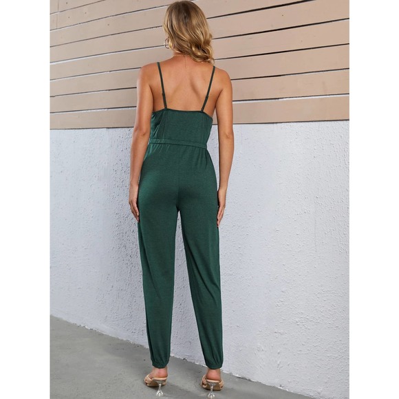 Maternity Knot Waist Cami Jumpsuit black - Picture 8 of 11